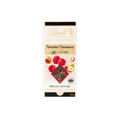 TAVOLETTA LINDT EXCEL LAMPONE E NOCCIOLE